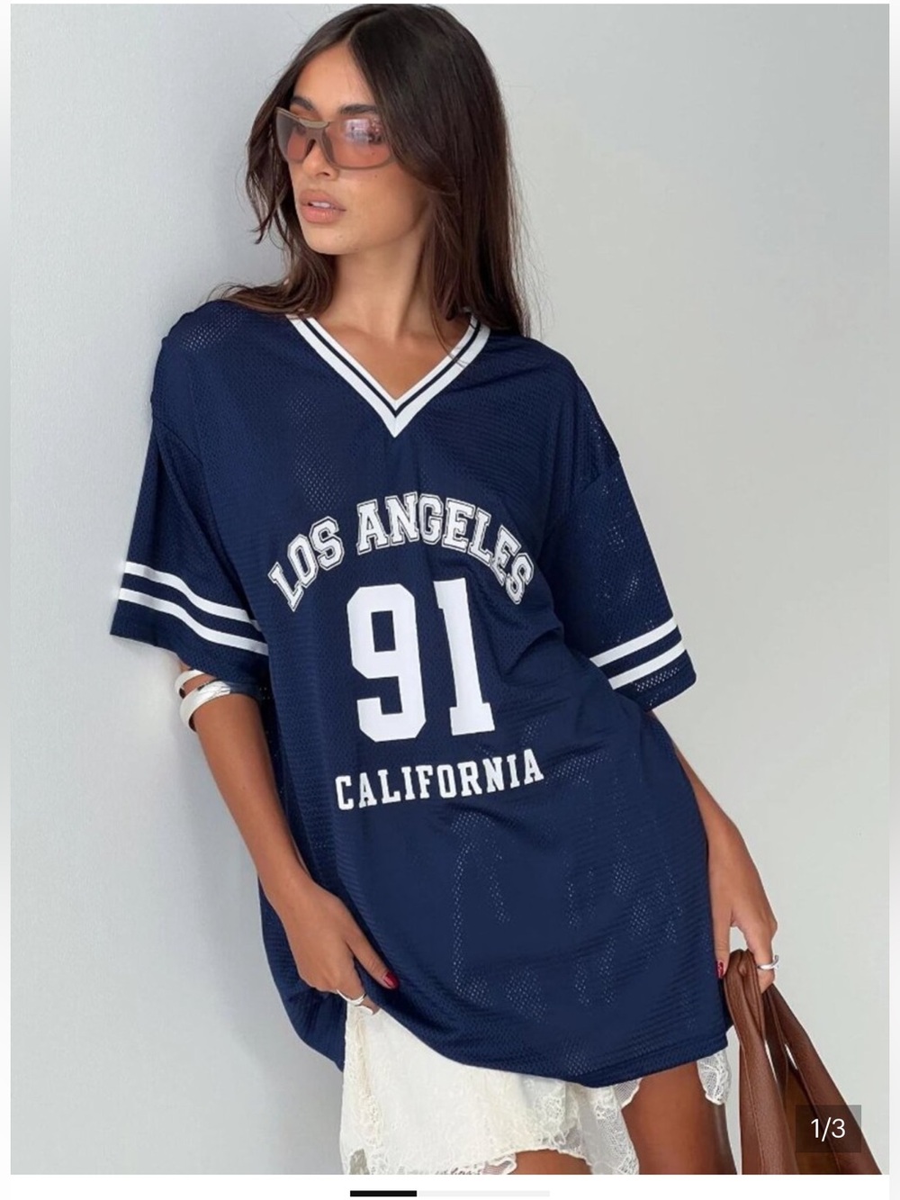 Princess Polly - Los Angeles Oversized Jersey NAVY 6